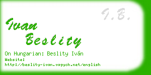 ivan beslity business card
